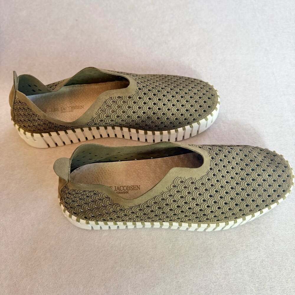 Ilse Jacobsen Women’s Tulip 139 Slip On Shoes Size 40 Taupe Laser Cut